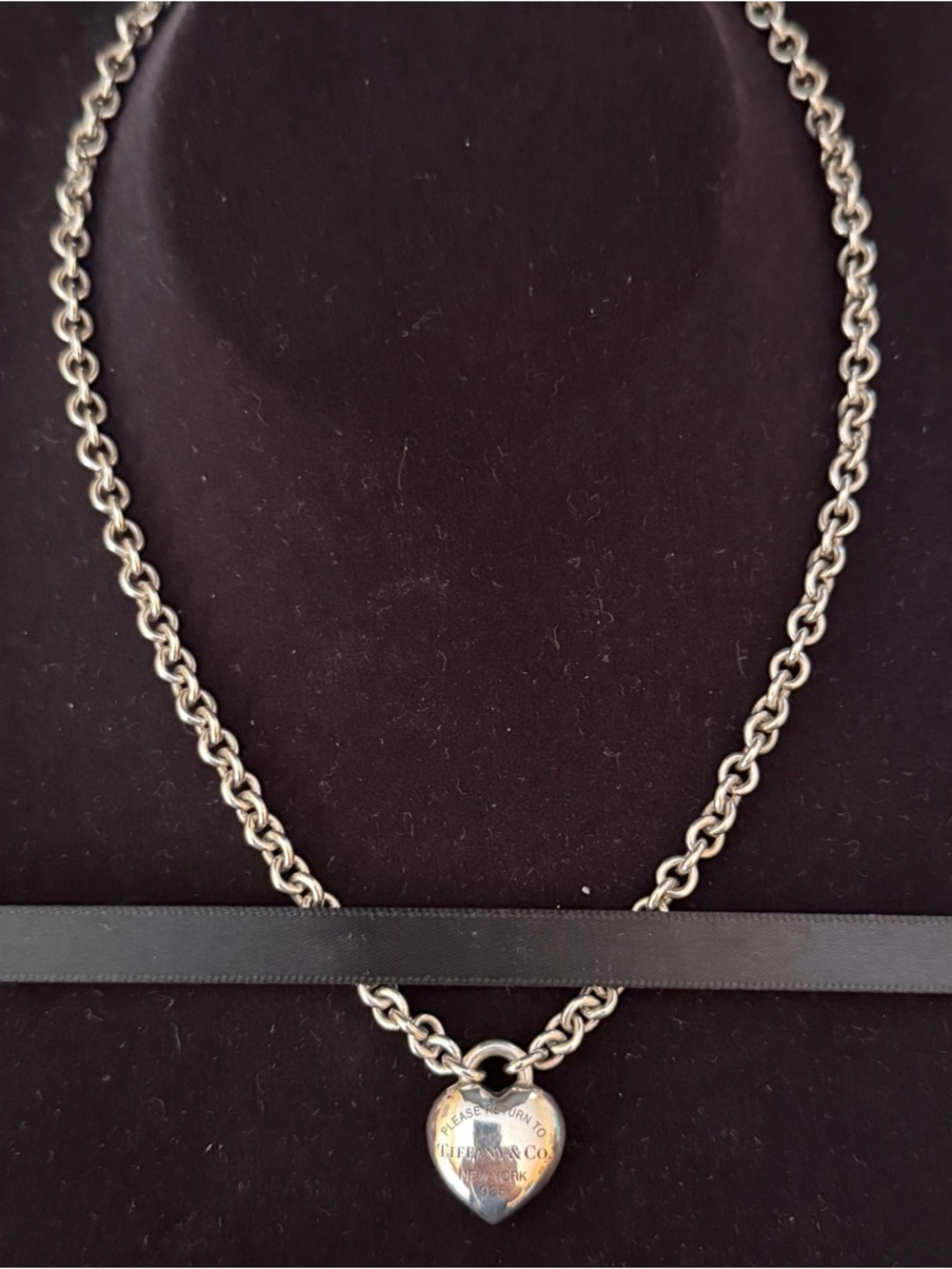 Tiffany and Co Full Heart Sterling Silver toggle pendant